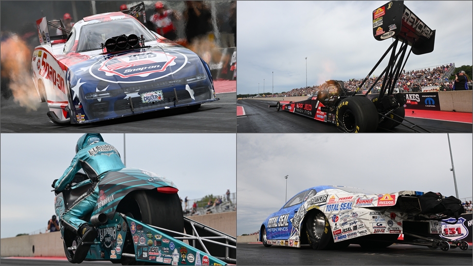 Kalitta leads opening day; Pedregon, Hartford, Oehler also No. 1 at Dodge NHRA Great Lakes Nationals presented by MOPAR