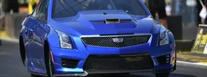 Larry Larson plans first quarter-mile passes with his Cadillac ATS-V at the Midwest Nationals