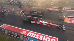Doug Kalitta is the No. 1 qualifier in Top Fuel on Friday of the 2025 NHRA New England Nationals