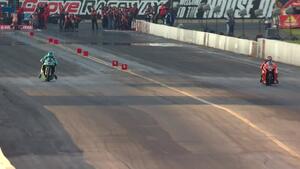 Gaige Herrera is the low qualifier in Pro Stock Motorcycle on Friday of the 2025 Reading Nationals