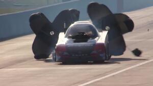 Cruz Pedregon's Funny Car goes up in flames