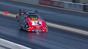 Courtney Force takes her Taylor Swift Funny Car for a wild ride