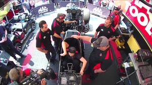 Jamie Howe fires up Doug Kalitta's Top Fuel dragster