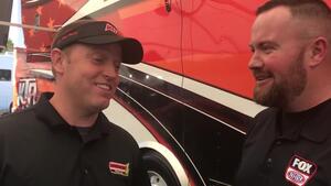 In the pits with Stevie Fast"" Jackson and NHRA's Brian Lohnes after he shocked the Pro Mod field in Gainesville