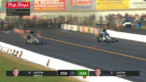 Austin Prock wins Top Fuel  at the 2022 Pep Boys NHRA Nationals.